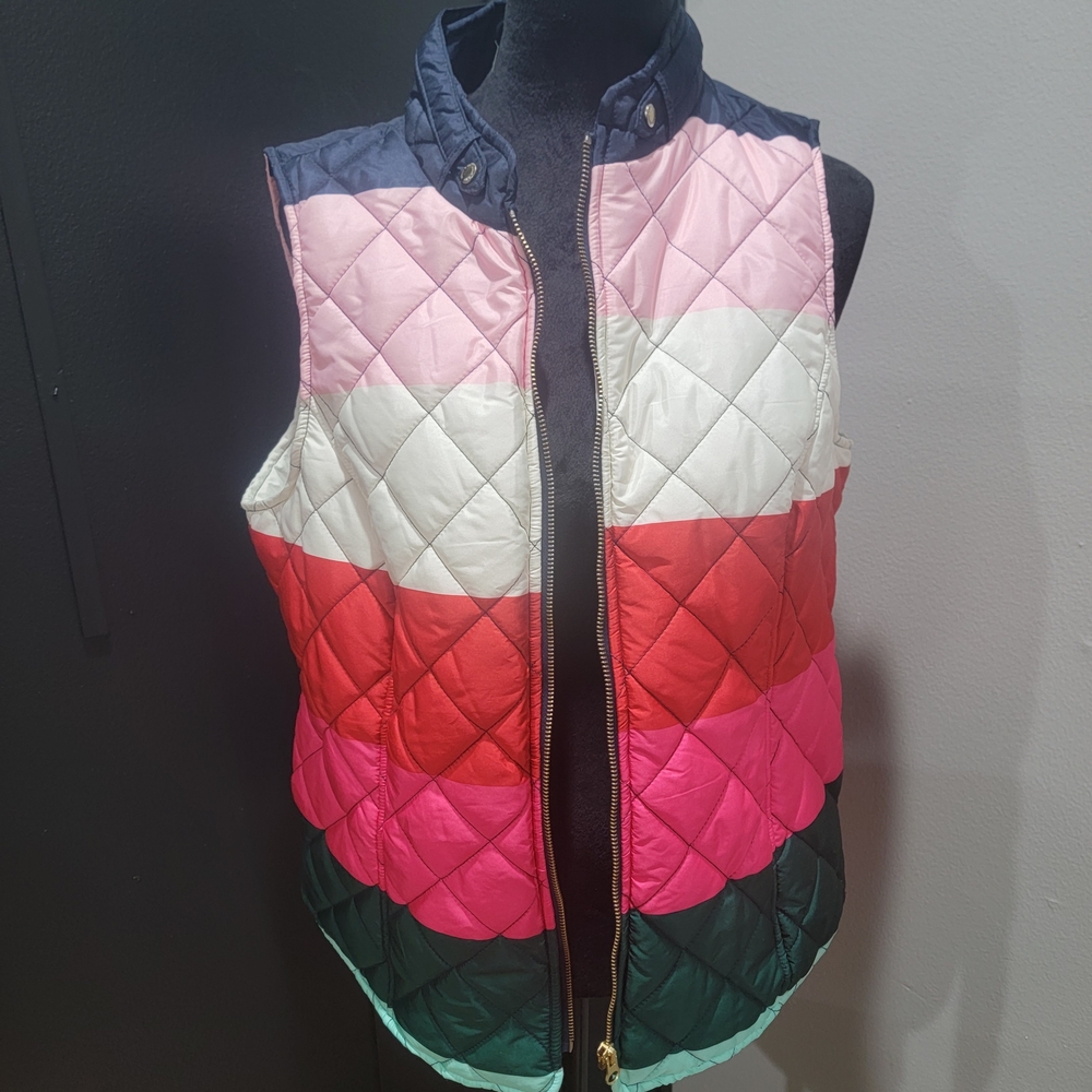 crown & ivy Light Pink Quilted Puffer Vest